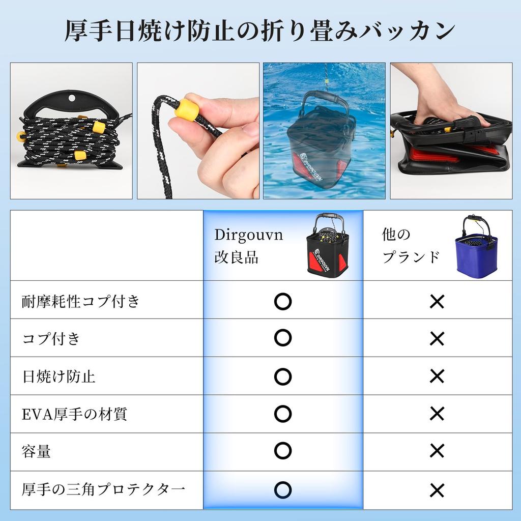 Использование водоскладывающейся сетчатой веревки с бусинами ведро, ведро, крышка, (8м), (черный, 21 см)