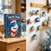 Holiday Countdown Calendar Marine Shark Advent Calendar, 24 Days Christmas Acrylic Collectible Curiosity Toy Set Figures, Hanging Ornament for