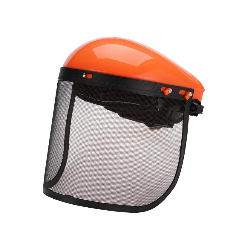 Защитный шлем для триммера для садовой травы с сетчатым козырьком на все лицо для лесозаготовок, кусторез, защита для лесного хозяйства, высокая защита
