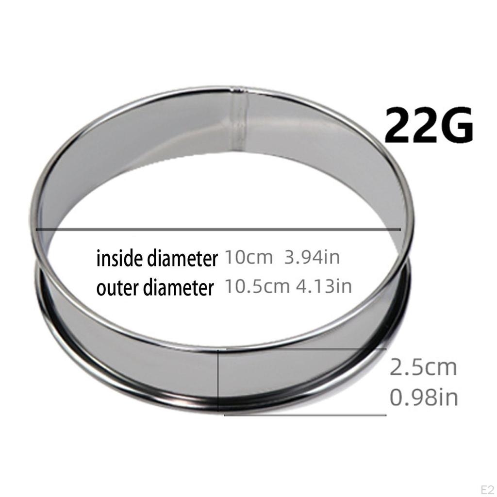 Кольца для кремпет Двойные раскатанные Формочки для тарта и фондана Инструмент для выпечки печенья Металлические Круглые для готовки