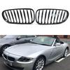 For BMW Z4 E85 E86 Convertible 2003-2008 Pair Glossy Black Car Front Kidney Grille Racing Grills Grilles Auto Car Accessories