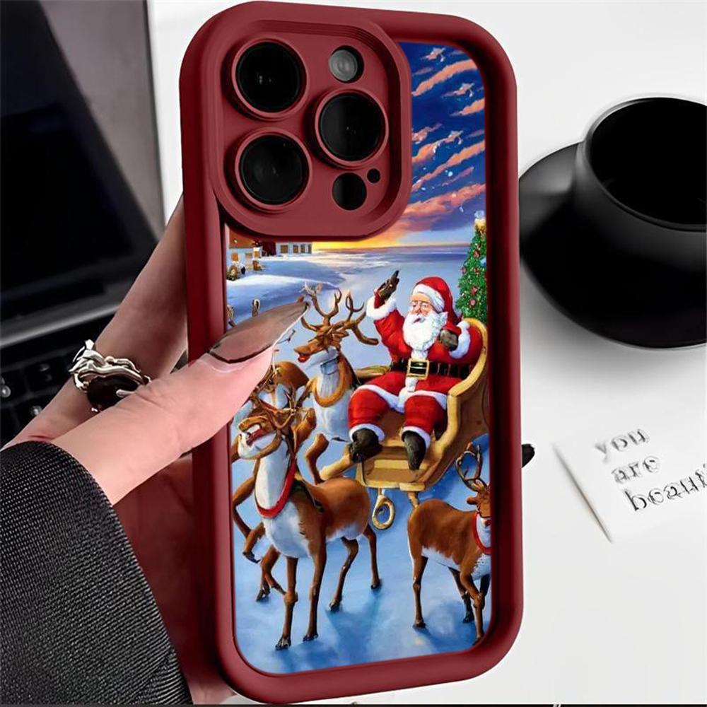 Чехлы для телефонов Ae111 с рождественским дизайном для Xiaomi 14T 12 11 Lite 5G NE Redmi 13C 14C 9C 9a A3 Note 12 Pro 10 11s Angel Eye Ladder Защитный чехол