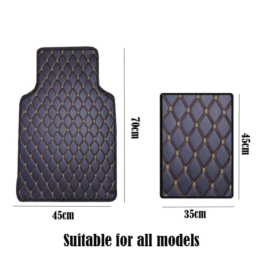 4pcs PU Leather Universal Auto Car Floor Mats Front Rear Liner Weather Set