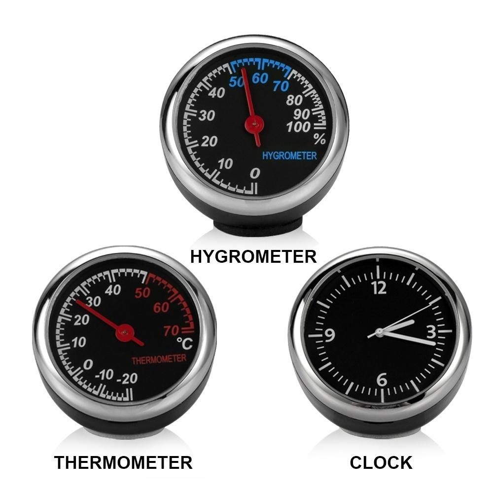 Auto Parts Mini Car Automobile Digital Clock Auto Watch Automotive Thermometer Hygrometer Decoration