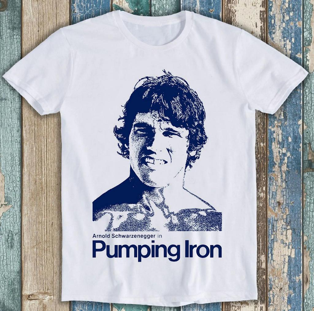 Pumping Iron Bodybuilding Film Fitness Gym Gift Summer Cotton Tshirt Comfortable HighQuality Ins YK