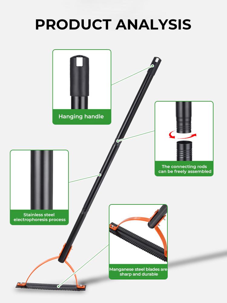 Double Edge Sharps Grass Whip Long Handle Manual Grass Cutter Swing Cutter Grass Cutter Gardening Hand Tools