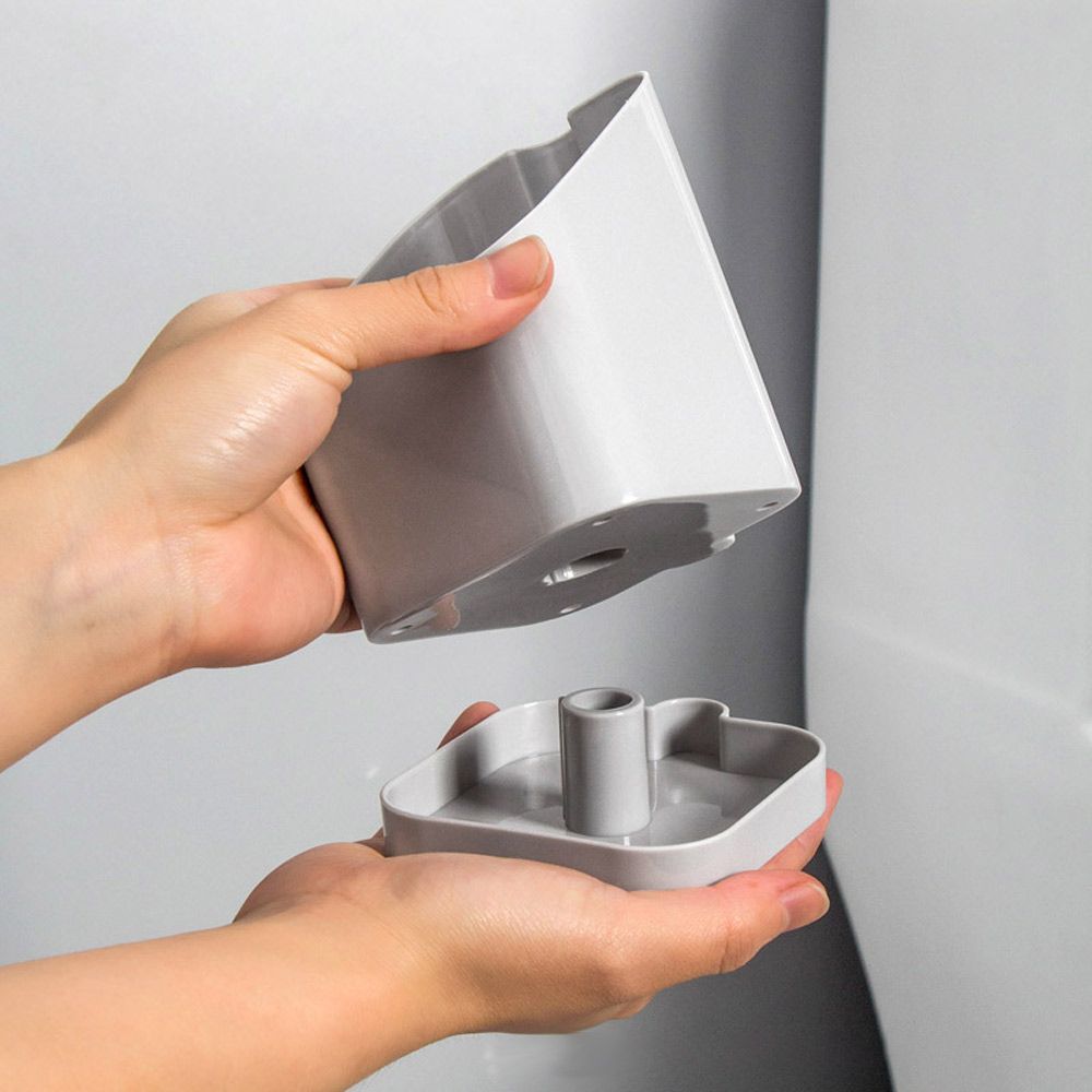 Creative Long Handle Wall Hanging Bathroom Cleaning Tools Toilet Brush Cleaning Holder Punch-Free