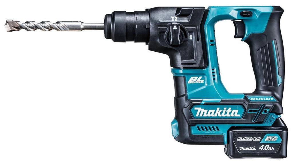 Makita Аккумуляторная ударная дрель 16 мм с аккумулятором и зарядным устройством HR166DSMX 10,8 В SDS+