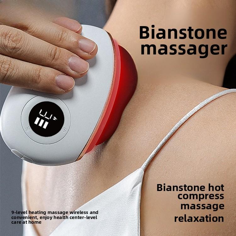 Электрическая скребковая доска Бяньши для лица Массажные инструменты Лифтинг лица Ребристый ролик Ребристый толкатель Массаж спины Домашний Эффективные результаты