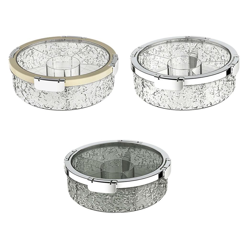 Snack Tray Candy Bowl Veggie Tray Food Storage Container Box Divided Serving Tray with Lid for Candy Cookies Fruits Nuts Dessert