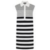 MO&Co. Linen Blend Striped Polo A-Line Dress