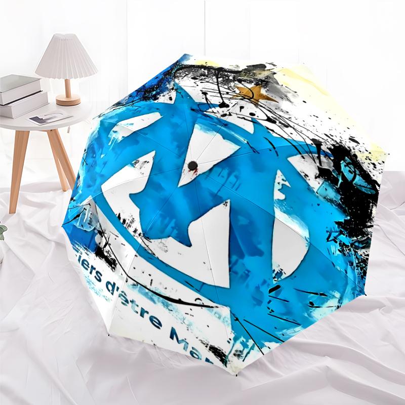 Printed Marseille Folding Umbrella,Outdoor,Leisure,And Travel Umbrella,Durable Umbrella Fabric,Birthday And Holiday Gift