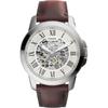 Мужские часы Fossil Grant ME3099 Импортный ремешок из натуральной кожи Серебристый