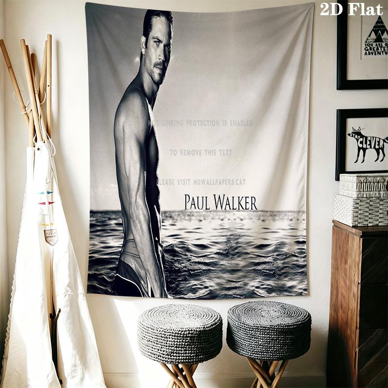 Paul Walker Memorial Tapestry Tapestry Background Cloth Fashion Print Home Decor Atmospheric Background Cloth Homestay Soft Decoration Tapestry