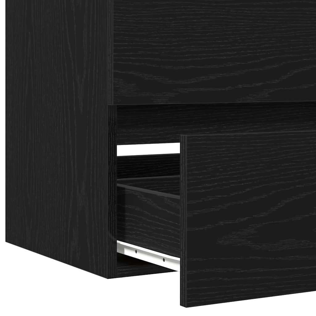 Washbasin Cabinet in Black Oak 41 x 38.5 x 45 cm Engineered Wood