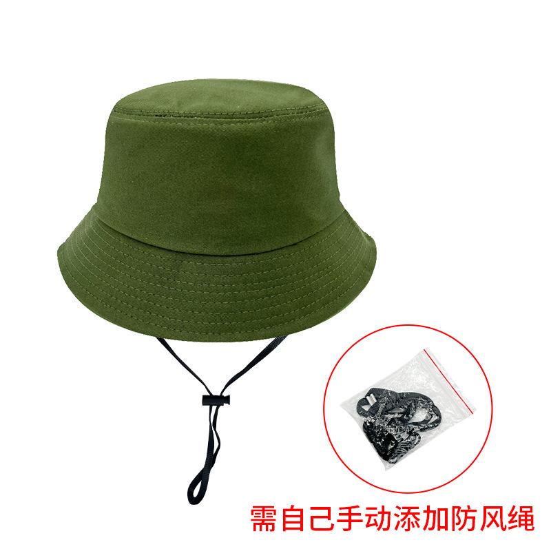 Cotton Fisherman's Hat: Outdoor Hiking Sun Hat, Solid Color Bucket Hat for Boys and Girls