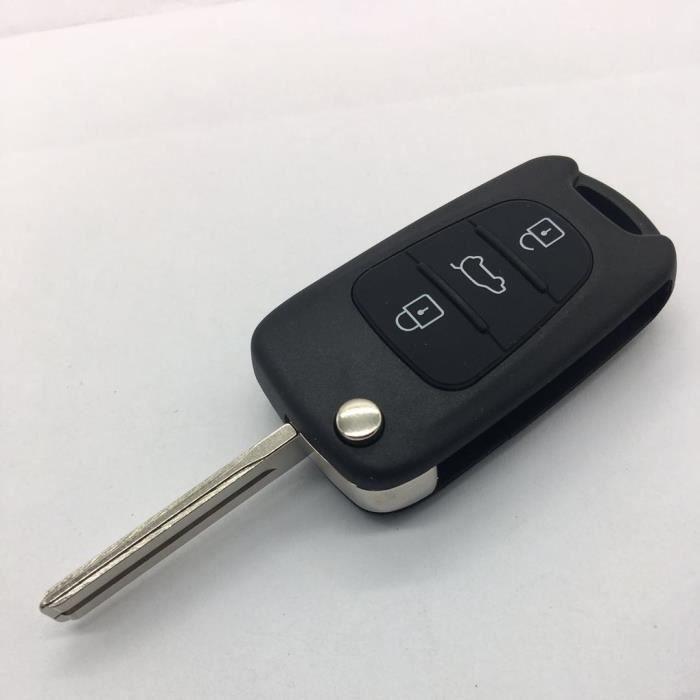 INF 3-button Folding Car Key Shell for HYUNDAI Kia The Black