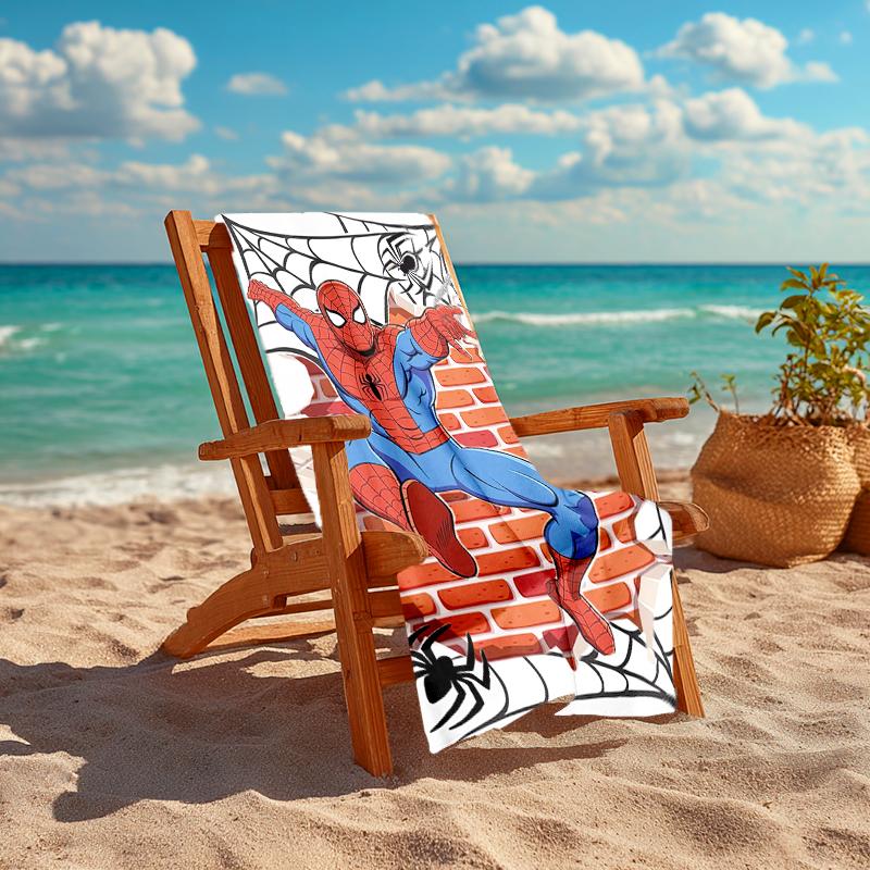 Spider-Man beach towel Outdoor camping Beach towel for vacation swim Outdoor pool Absorbent bath towel