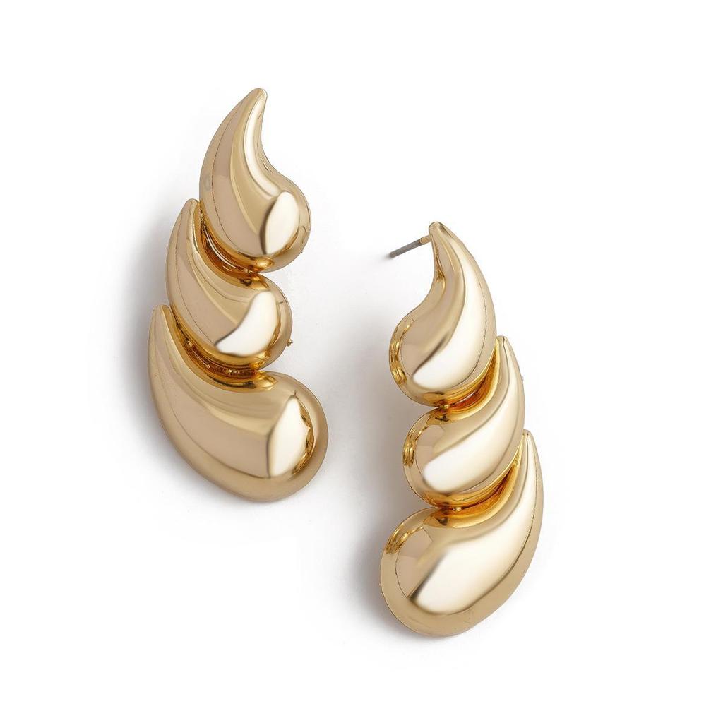 Geometric Water Drop Earrings: European and American Light Luxury Summer Jewelry for Women