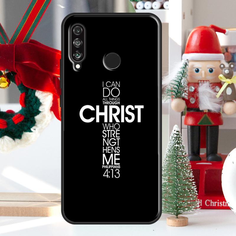 Крест с библейским стихом Иисуса Христа для Huawei Nova 9 10 SE 11 Pro Y60 Y70 Y90 Y61 Y91 Y72 Y73 12i 11i 8i P20 P30 P40 Lite Чехол