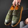Spring Autumn Mens Brogue Shoes British Casual Business Formal Dress Footwear Classic Man Casual Leather Shoes Mens Leather Shoe