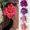 Hair Claw Beach Style Hairpin Hawaiian Bohemian Floral Hair Accessory Versatile Design Easy Grip Side Hair Clamp