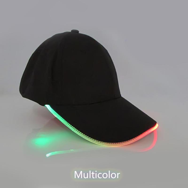 Simplicity Punk Style Baseball Hat Luminous Cap Tourism Headwear Fashion Bright Snapback LED Light
