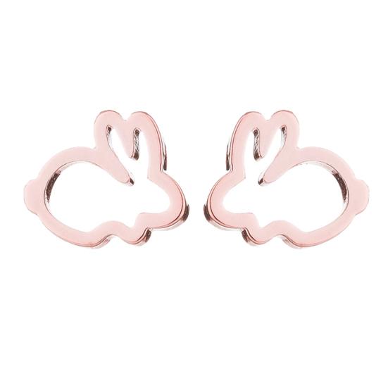 Sweet Hollow Rabbit Ear Studs Bunny Earrings Women Party Jewelry Easter
