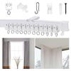 1 Set Curtain Track Accessories 1/3/5m Ceiling Curtain Track Bendable Smooth Sliding