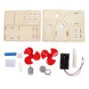 Mini Wind Power Station Toy DIY Wooden Physical Science Experimental Equipment for Children