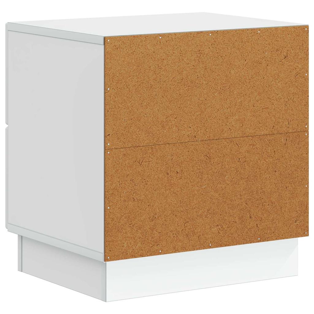 Nightstand White 43 x 34.5 x 44.5 cm Engineered Wood