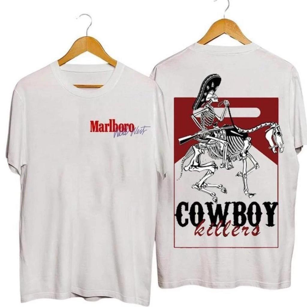 Винтажная футболка Marlboro Cowboy «Убийца ковбоев» 1990-х годов