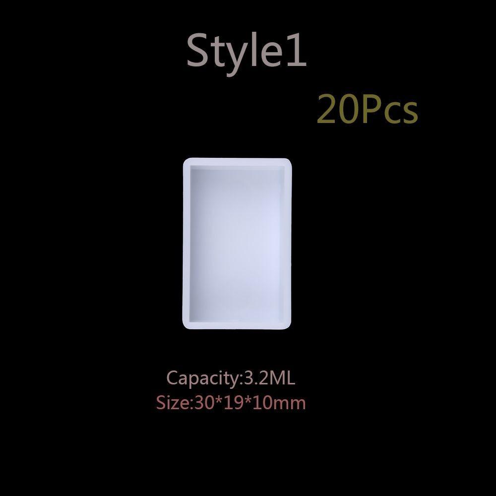 5/20/50pcs White Transparent Empty Half Tiny Pans Watercolor Pans DIY Watercolor Oil Painting