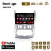 Wi-Fi 2 Din для Renault Logan 1 Sandero 2009-2015 Android-радио для Dacia Duster 2010-2017 мультимедийная GPS-навигация 1 + 16 ГБ