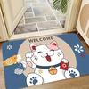 1 шт. Коврик для двери «Добро пожаловать домой» с таксой, Кухонный коврик, Нескользящий, Поп-арт, Коврик для гостиной, Коврик для ванной, Ковер для дома, Декор для раковины, Прачечной