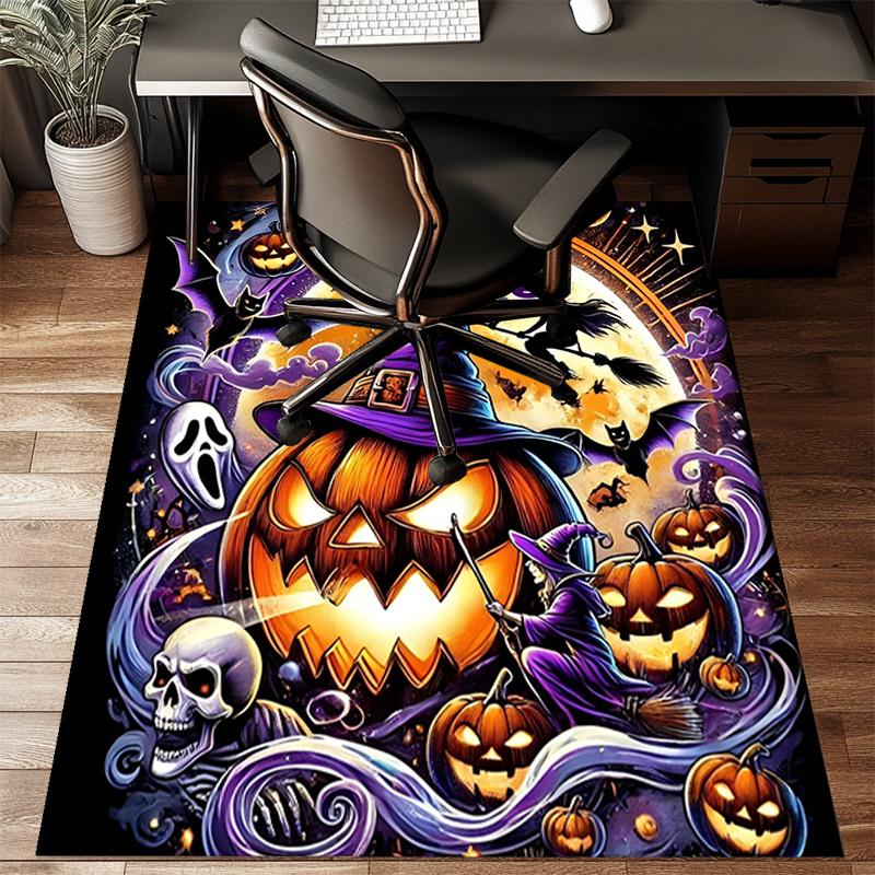 1PC Custom Name Halloween Night Fantasy Theme Floor Mat Ideal for Living Room, Game Rooms, Office, Bedroom,Floor Mat Playful Design16