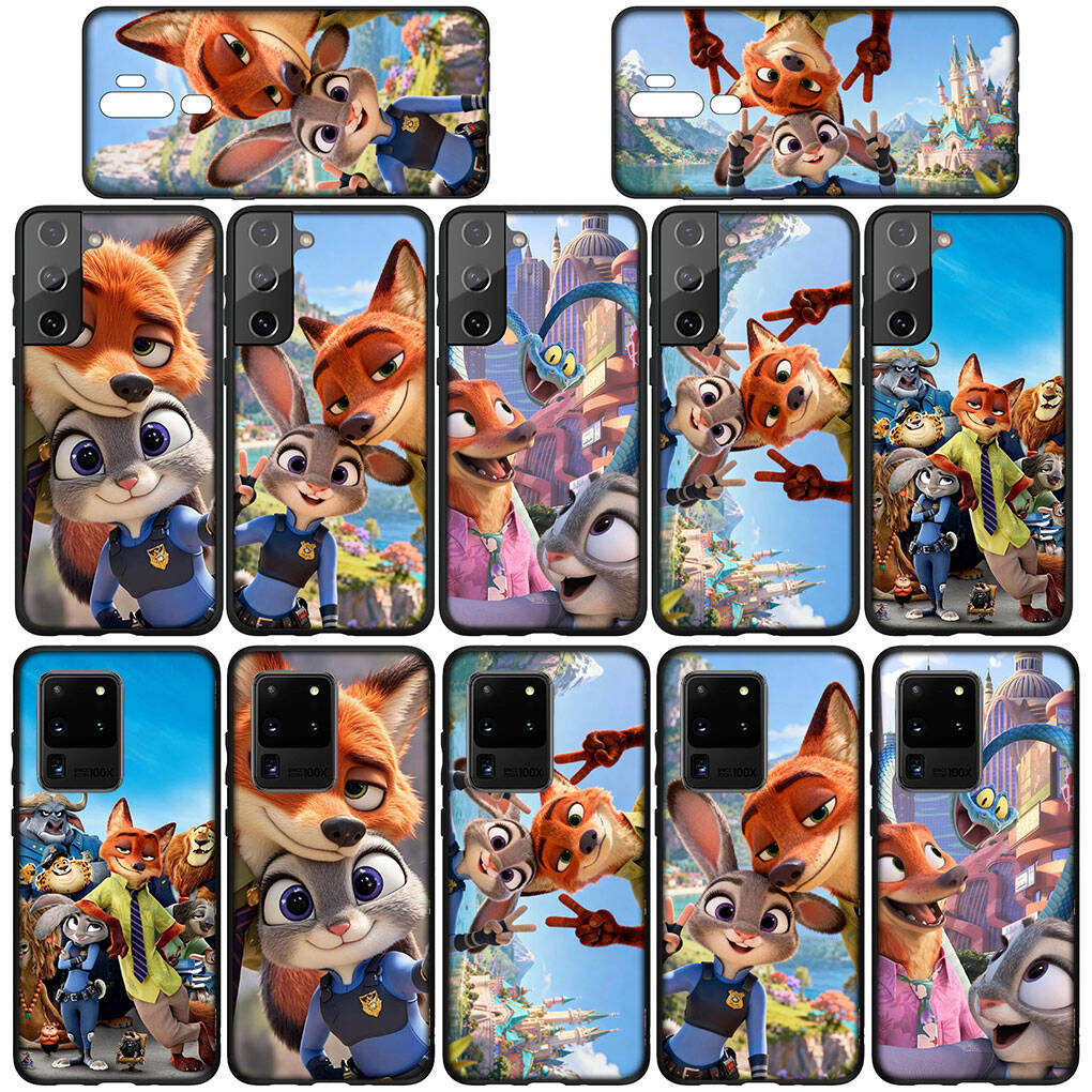 Чехол для телефона для iPhone 17 16 15 Plus X Huawei P30 P20 Lite Redmi Note 14 12 11 13 Pro Max OPPO A60 A80 A40 A18 Мультяшный Гэри Джуди Зверополис Ник 2 Чехол