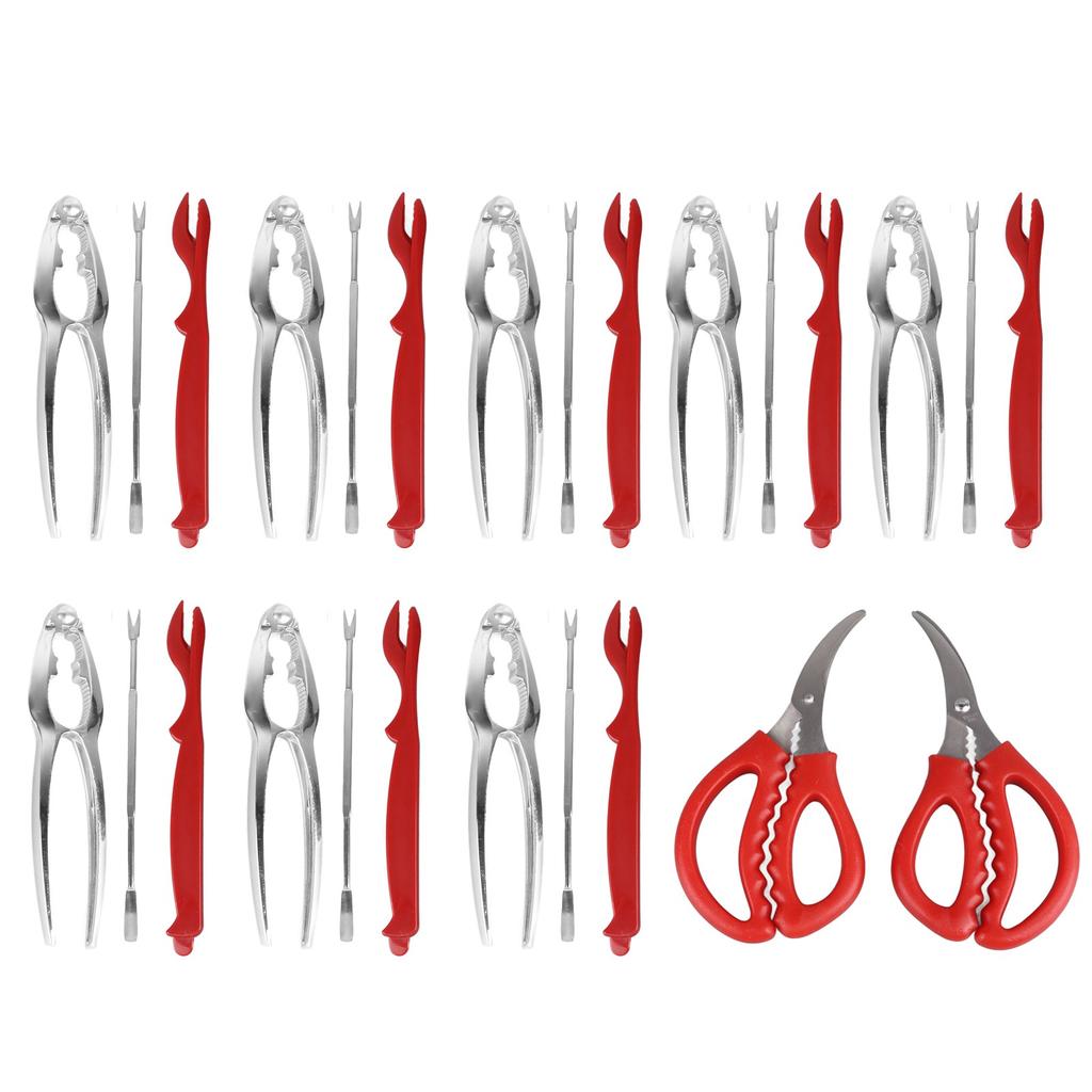 Набор из 27 инструментов для морепродуктов, цинковый сплав, крабовые палочки, пластиковые ножки для лобстеров, крабовые ножки из нержавеющей стали