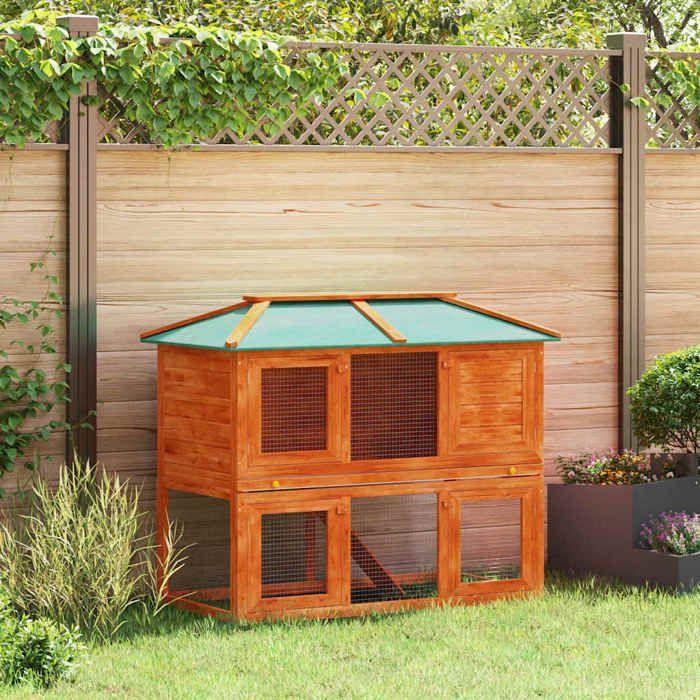 Maison Exclusive - Cage double pour animaux Bois