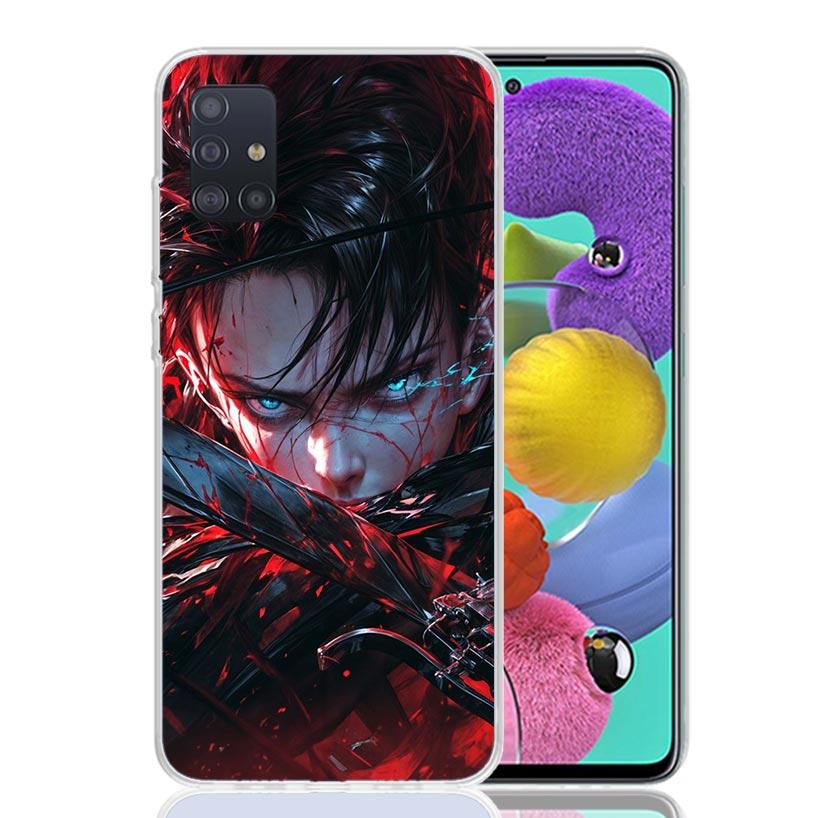 Чехол для телефона A-Атака на Титанов Леви для Samsung Galaxy A52 A32 A22 A12 A02S A50S A30S A51 A31 AA71 Note 20 Ultra 10 S10 Plus Gal