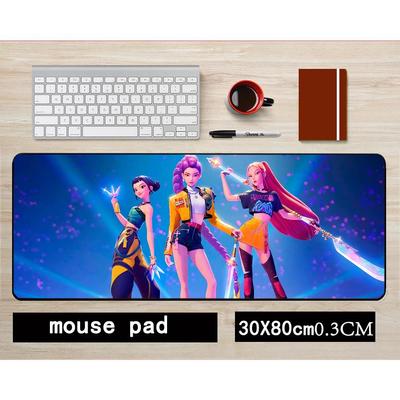 K-Pop Demon Hunter Girl Group Большой коврик для мыши (30x80cm)
