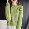 Women Sweater 100% Wool Knit Pullover O-neck Thick Winter Jumpers Female Knit Tops