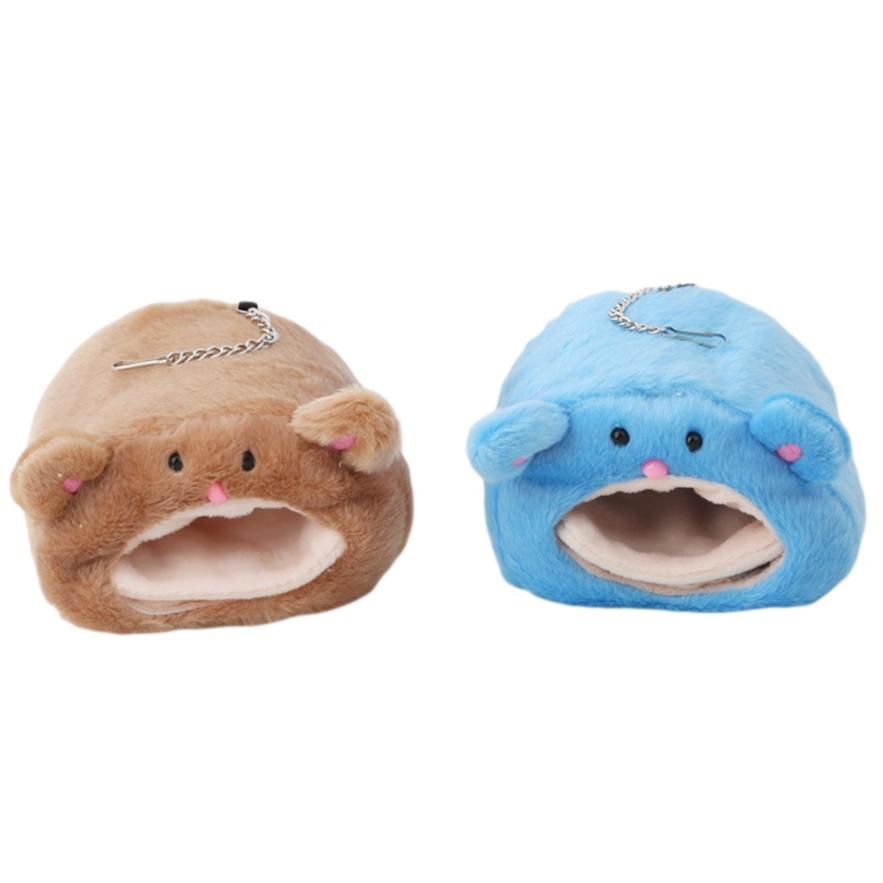 Хомяк Морская свинка Белка Ежик Теплая подвесная кровать для домашних животных Плюшевые гамаки Домик