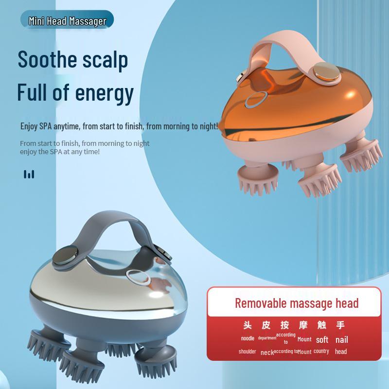 Red Light 12-Claw Scalp Massager for Hair Growth & Relaxation