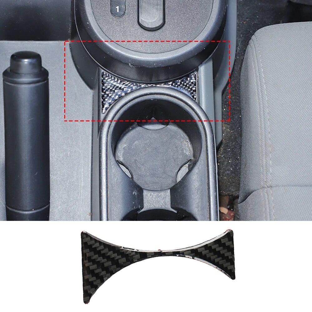 Car Gear Shift Panel Decoration Cover Stickers for Jeep Wrangler JK 2007 2008 2009 2010 Interior Accessories Real Carbon Fiber