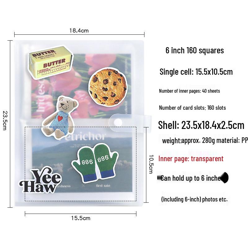 3-дюймовый прозрачный фотоальбом Polaroid Mini для фотографий, билетов и открыток Скрапбукинг