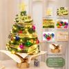 Display Craft 45cm Height Tabletop Christmas Tree Colored Balls PVC Artificial Xmas Tree Mini Christmas Tree Set Home Decor