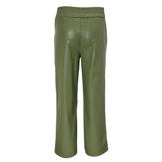 Женские расклешенные брюки, узкие, с высокой талией, свободными карманами, из искусственной кожи, с эластичной талией, с широкими штанинами, однотонные брюки для работы, отдыха, повседневной носки