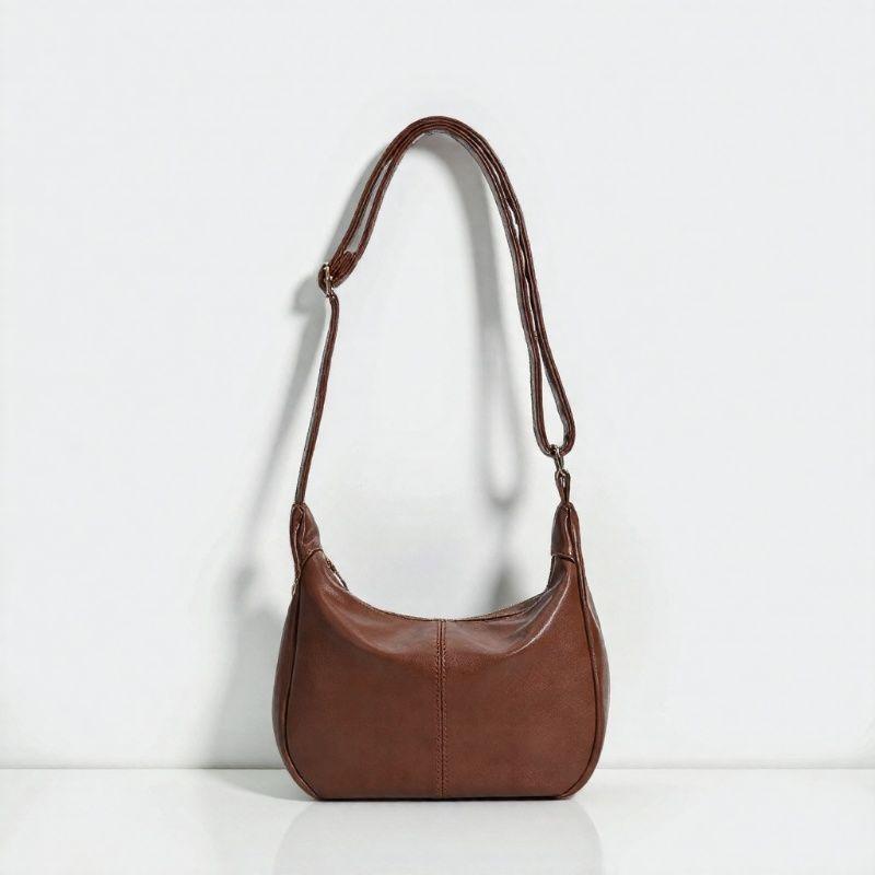 IELGY Ladies Tote Bag Retro Soft Leather Shoulder Large Capacity Lazy Messenger Bag