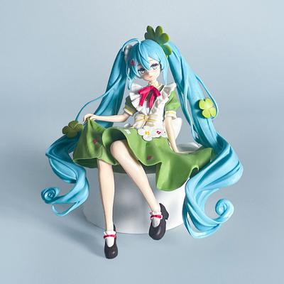 Фигурка Хацунэ Мику Цветок Четырехлистника Цветочная Фея Девушка Модель Декоративный Орнамент Украшение для Корпуса ПК Модный Аниме Игрушка